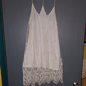 White Lace Slip Dress